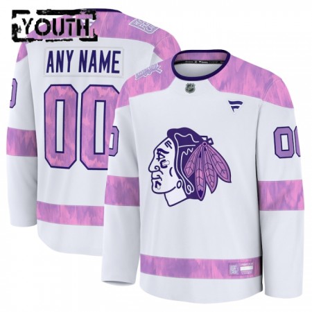Chicago Blackhawks Trikot Custom Fanatics Hockey Fights Cancer Practice 2024-25 Weiss - Kinder Chicago Blackhawks Trikot Custom Fanatics Hockey Fights Cancer Practice 2024-25 Weiss - Kinder
